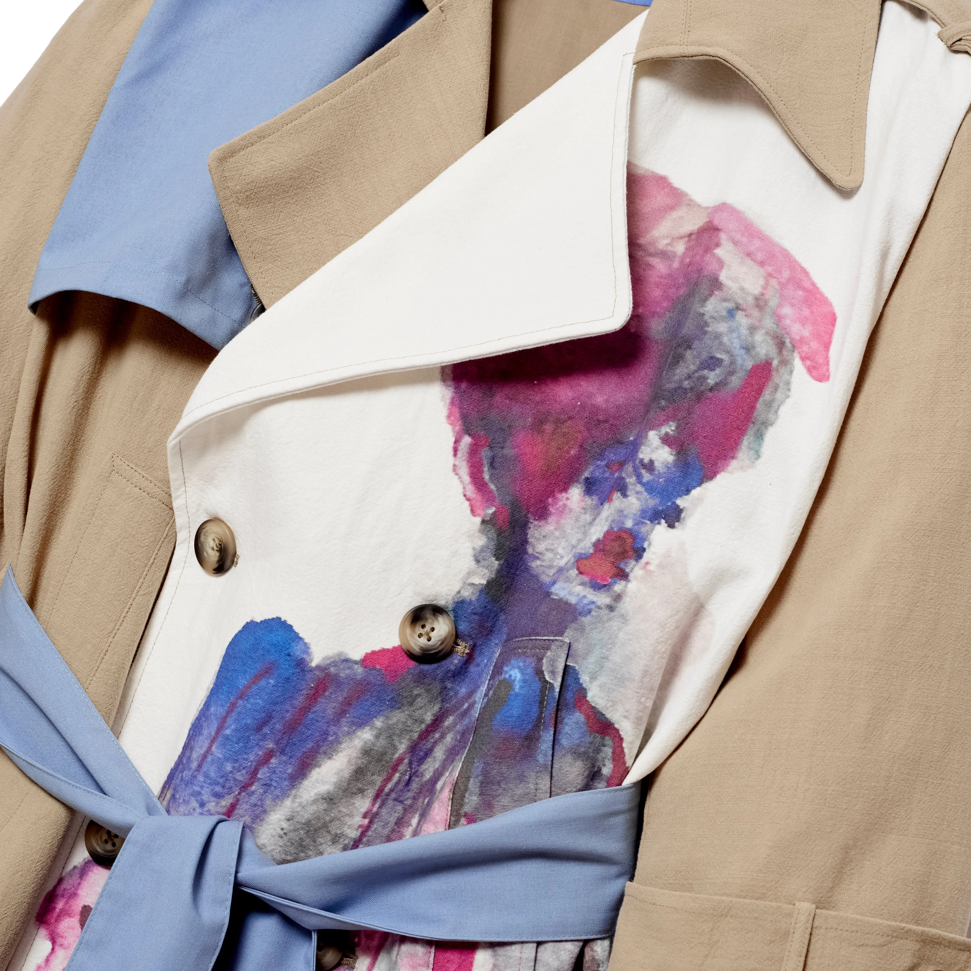Painted Girl Trench Coat sold by KidSuper Studios product image thumbnail 3