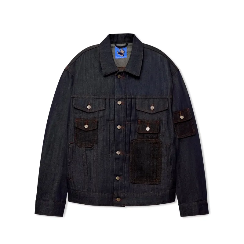 Selvedge Raw Denim Multi Pocket Jacket [Indigo] made by KidSuper Studios
