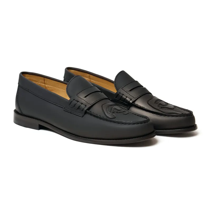 Patchwork Penny loafer [Black] made by KidSuper Studios