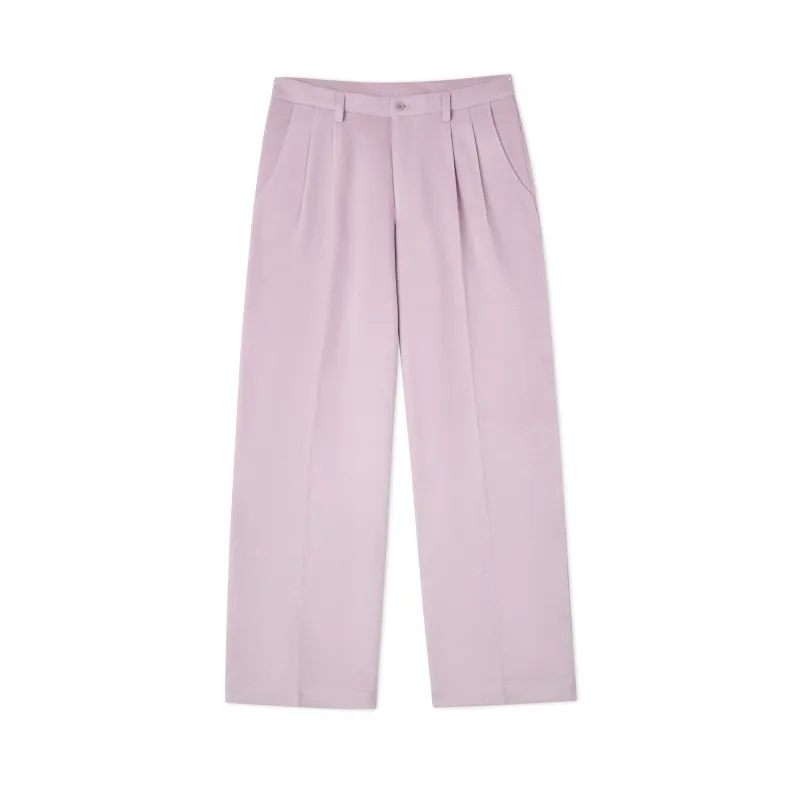 Wool Wide Leg Trouser [Lavender] sold by KidSuper Studios