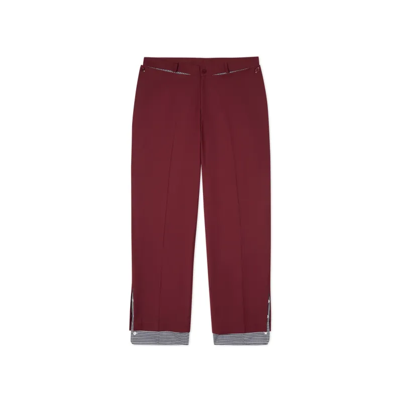 Cuff Pants [Burgundy] sold by KidSuper Studios