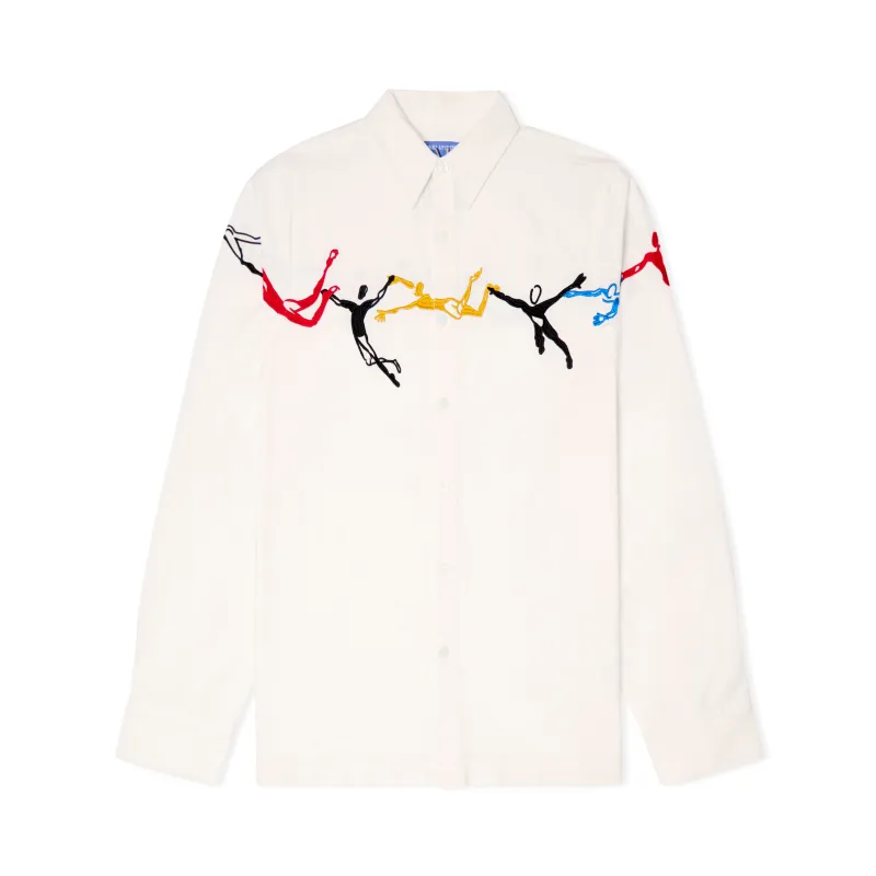 Embroidered Figures Button up [White] made by KidSuper Studios