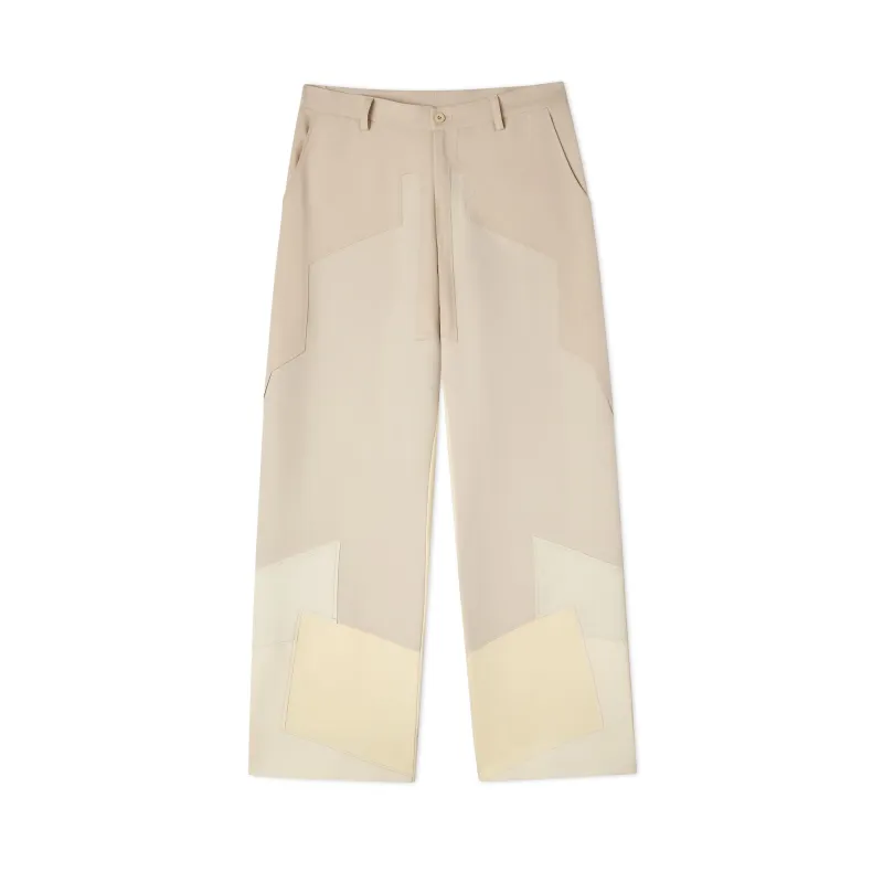 Patchwork Gradient Suit Bottom [Cream] sold by KidSuper Studios