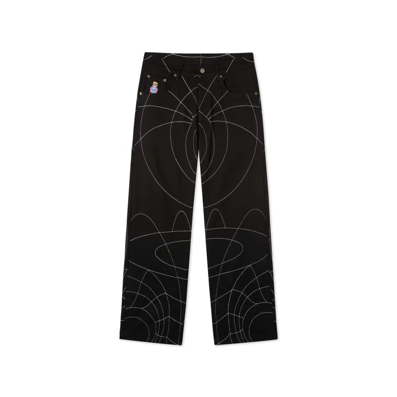 String Theory Stitched Pants [Black] sold by KidSuper Studios