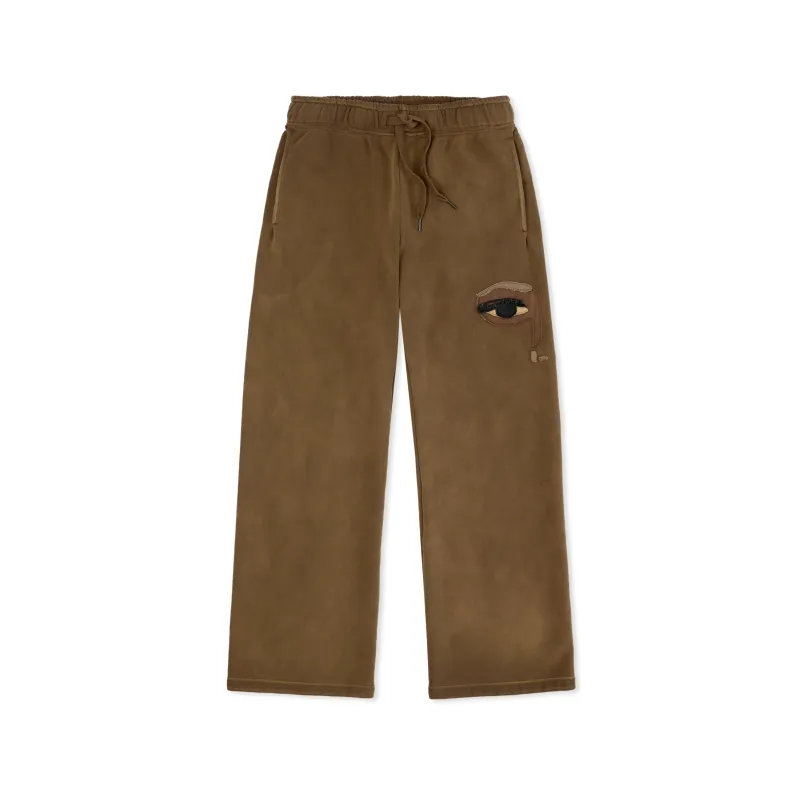 Patchwork Face Heavyweight Sweatpants [Brown] sold by KidSuper Studios