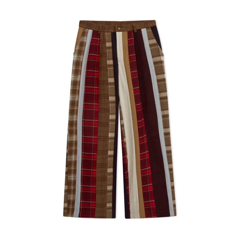 Striped Face Patchwork Suit Bottom [Multi] made by KidSuper Studios