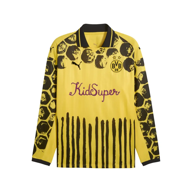 BVB Dortmund LS RETRO SHIRT [Faster Yellow/PUMA Black] made by KidSuper Studios