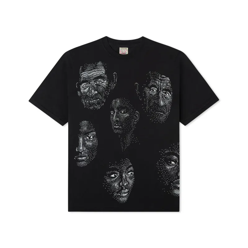 Embellished Faces Tee [Black] sold by KidSuper Studios