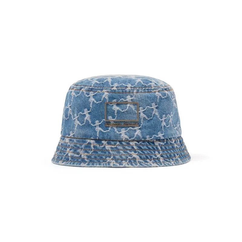 Dancing Ladies Jacquard Denim Bucket Hat made by KidSuper Studios
