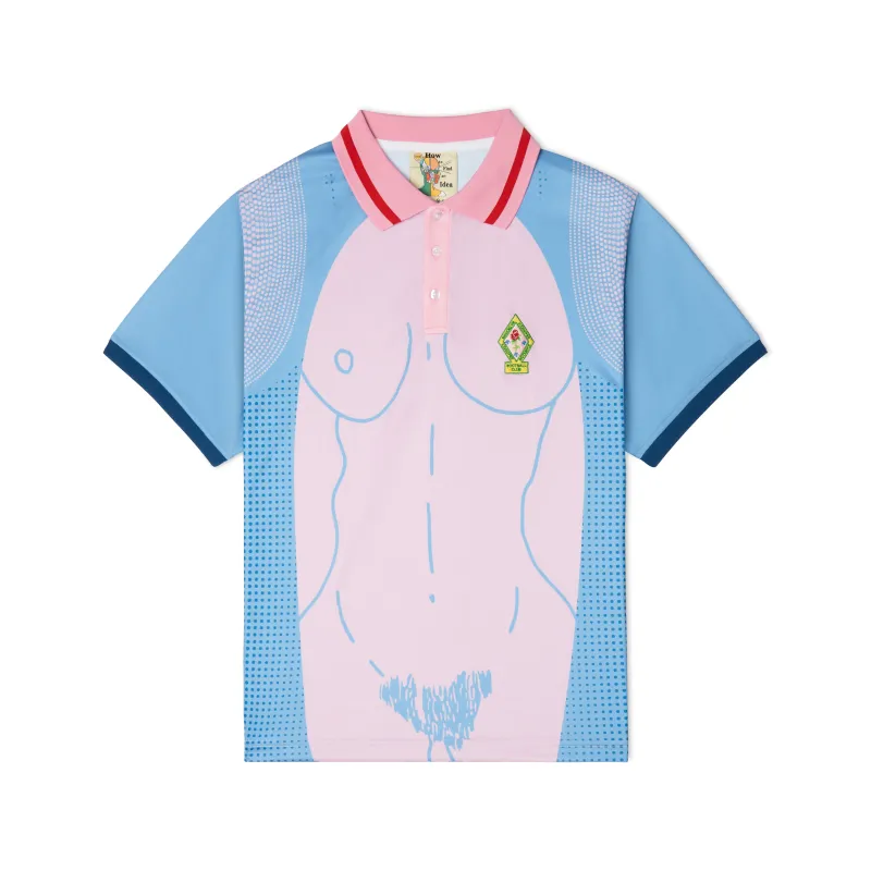 Women Figure Soccer Jersey [Blue] sold by KidSuper Studios