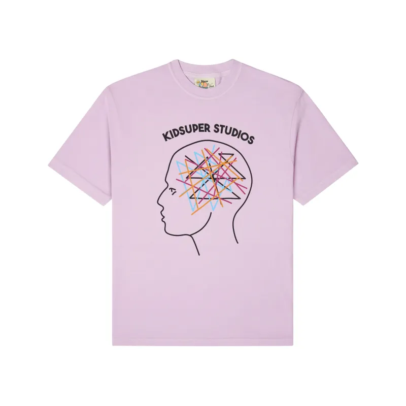 Thoughts in My Head Tee [Lilac] sold by KidSuper Studios