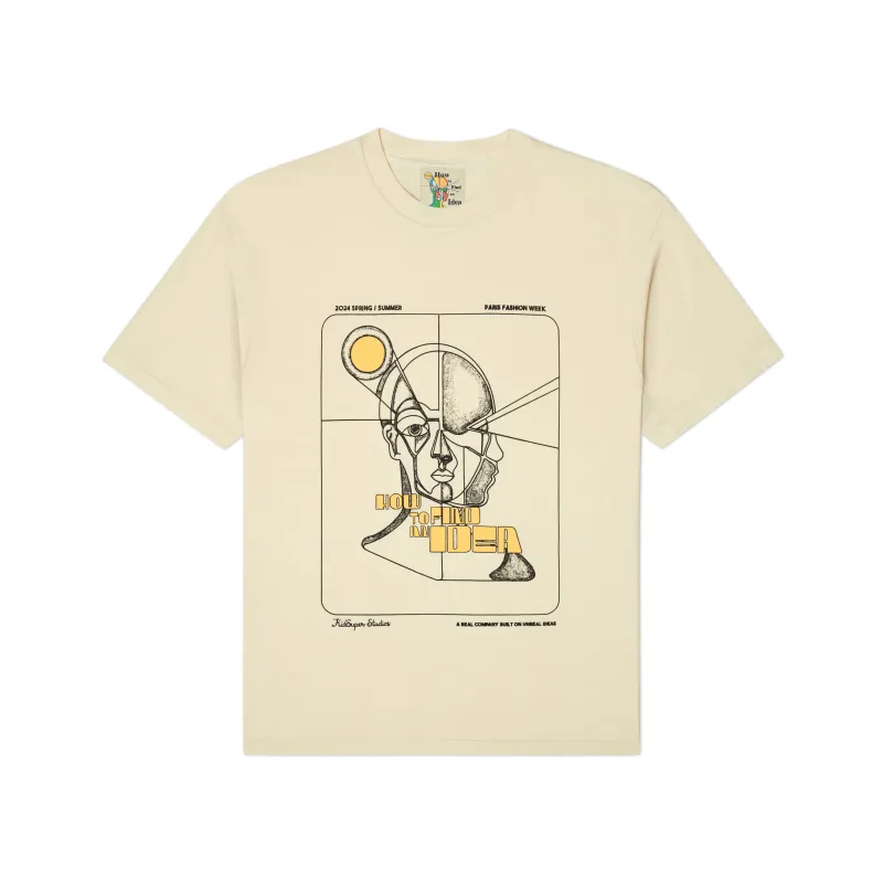 How To Find an Idea Poster Tee [Cream] sold by KidSuper Studios