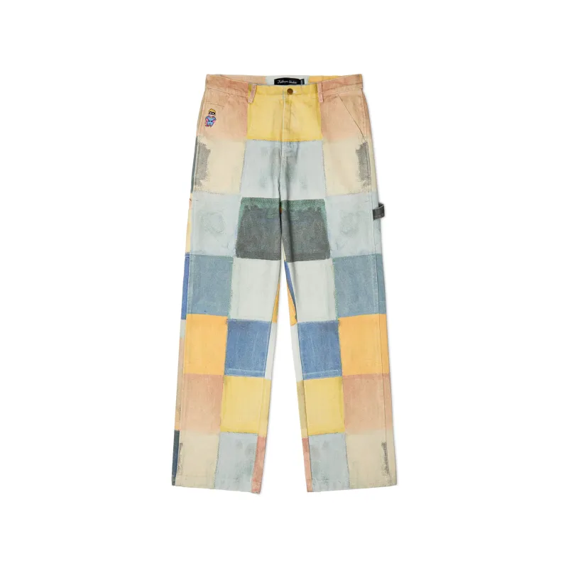 Checkered Painted Printed Work Pant [Multi] sold by KidSuper Studios