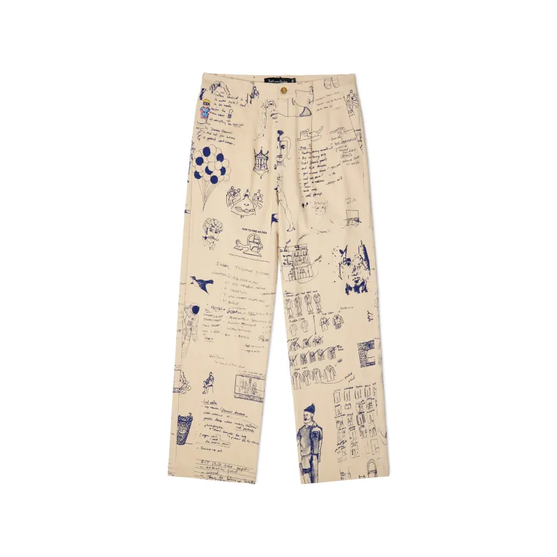 Doodles Linen Pants [Tan] sold by KidSuper Studios