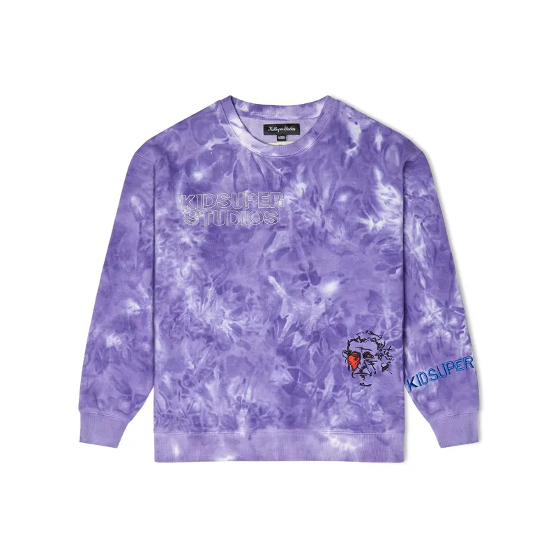 Dyed Super Crewneck [Purple] made by KidSuper Studios
