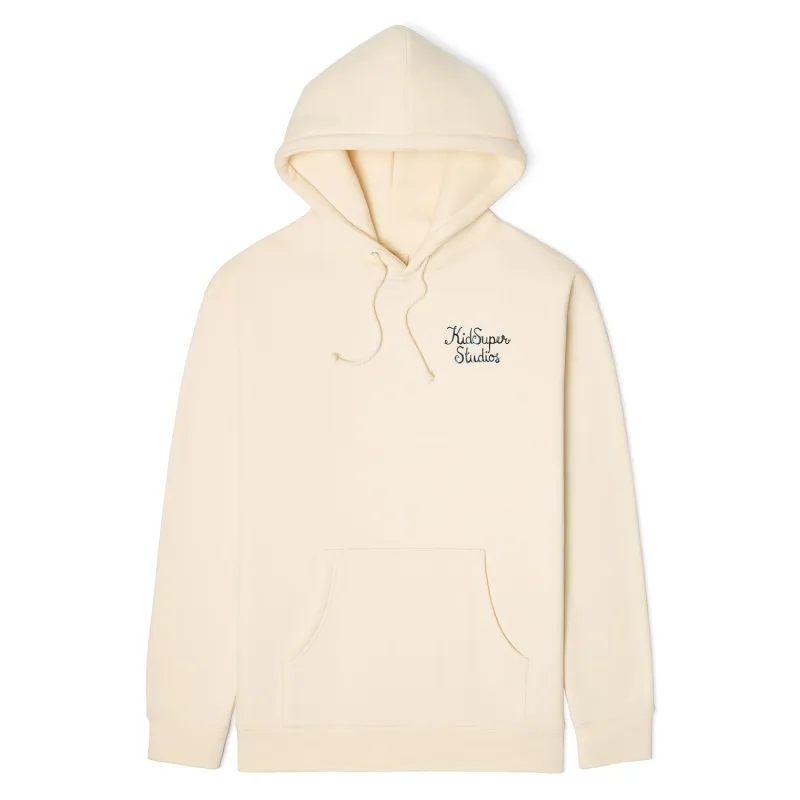 Script logo Hoodie [Cream] sold by KidSuper Studios