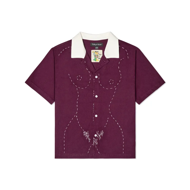 Embroidered Figure Shirt [Wine] made by KidSuper Studios