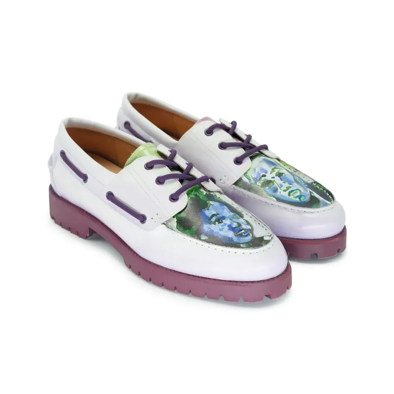 Printed Lace Lug Loafer [Purple] sold by KidSuper Studios