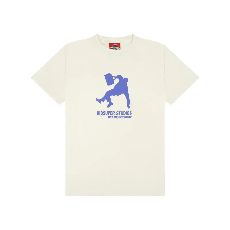 Get Up' & Get Goin' Tee [Tan] sold by KidSuper Studios