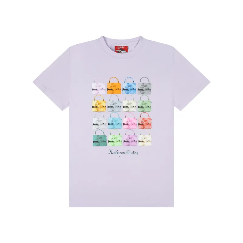 Kissing Bag Tee [Lavender] sold by KidSuper Studios