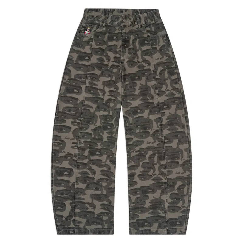Face Camo Wide Leg Jean [Black] made by KidSuper Studios