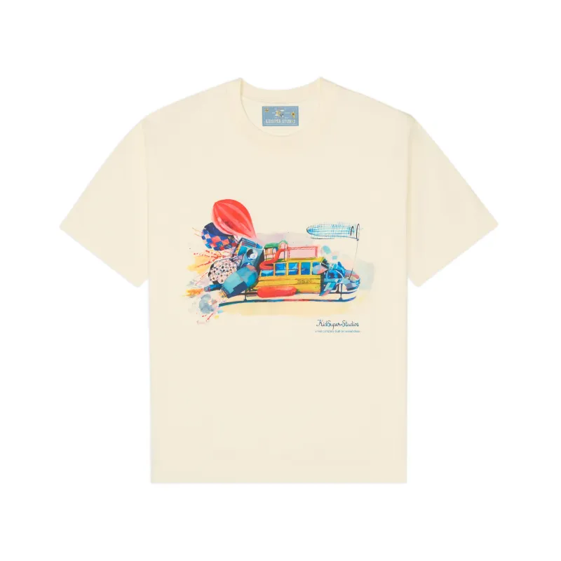 Spaceship Tee [Natural] made by KidSuper Studios