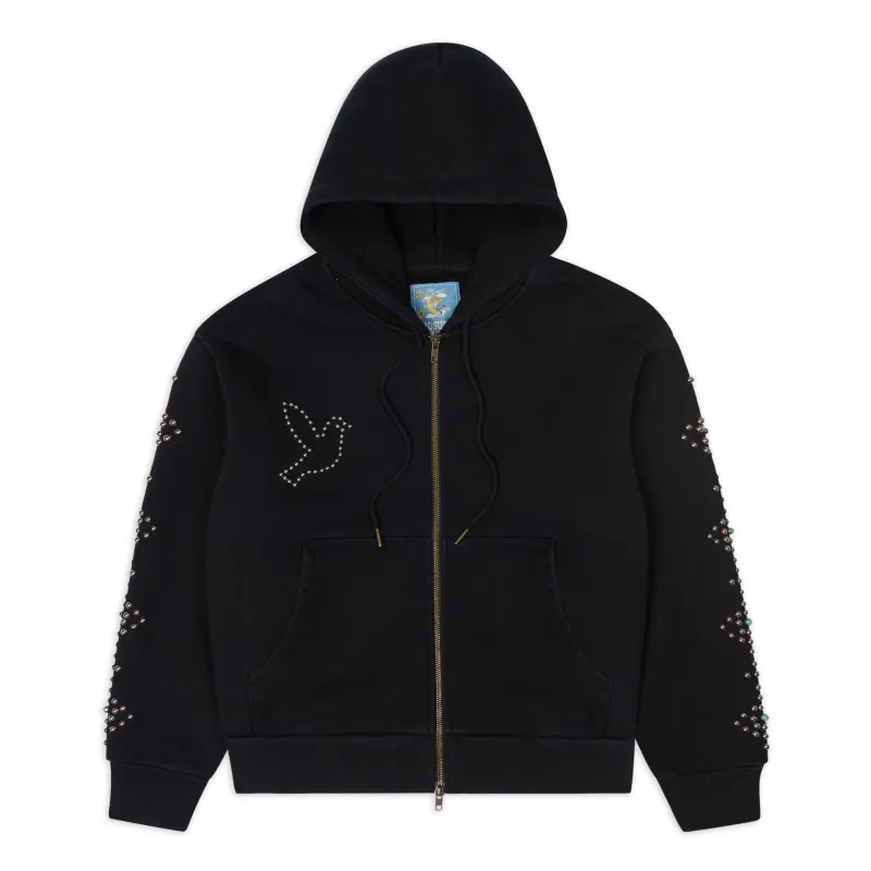 Dove & Eye Studded Hoodie [Black] made by KidSuper Studios