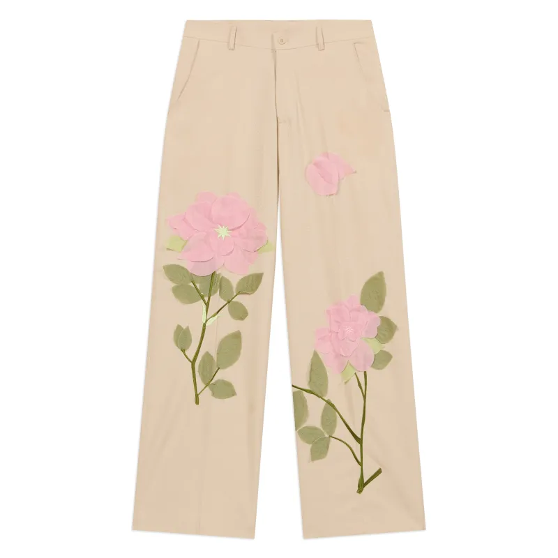 Flower Applique Suit Bottom [Cream] made by KidSuper Studios