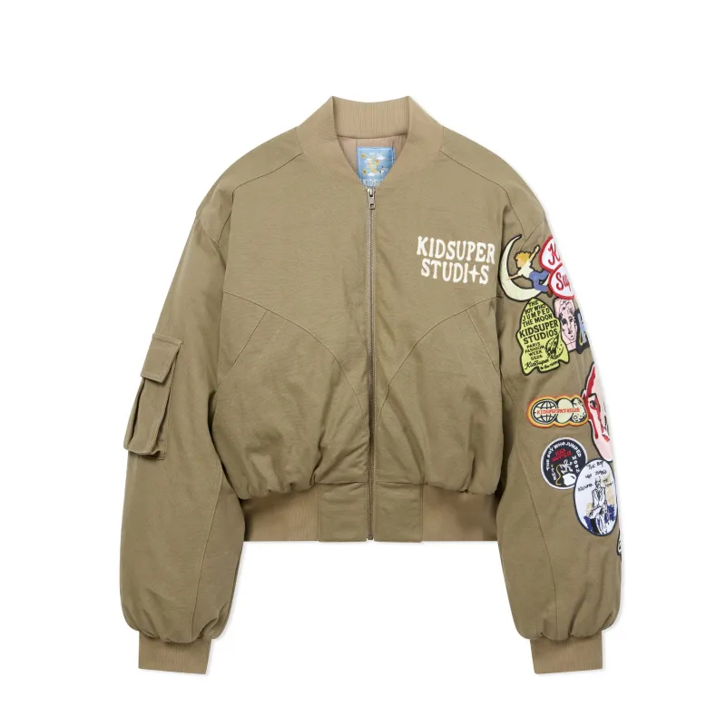 Patches Bomber Jacket [Green] made by KidSuper Studios