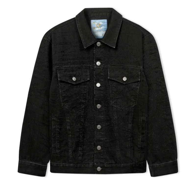 Manuscript Embroidered Jacket [Black] made by KidSuper Studios