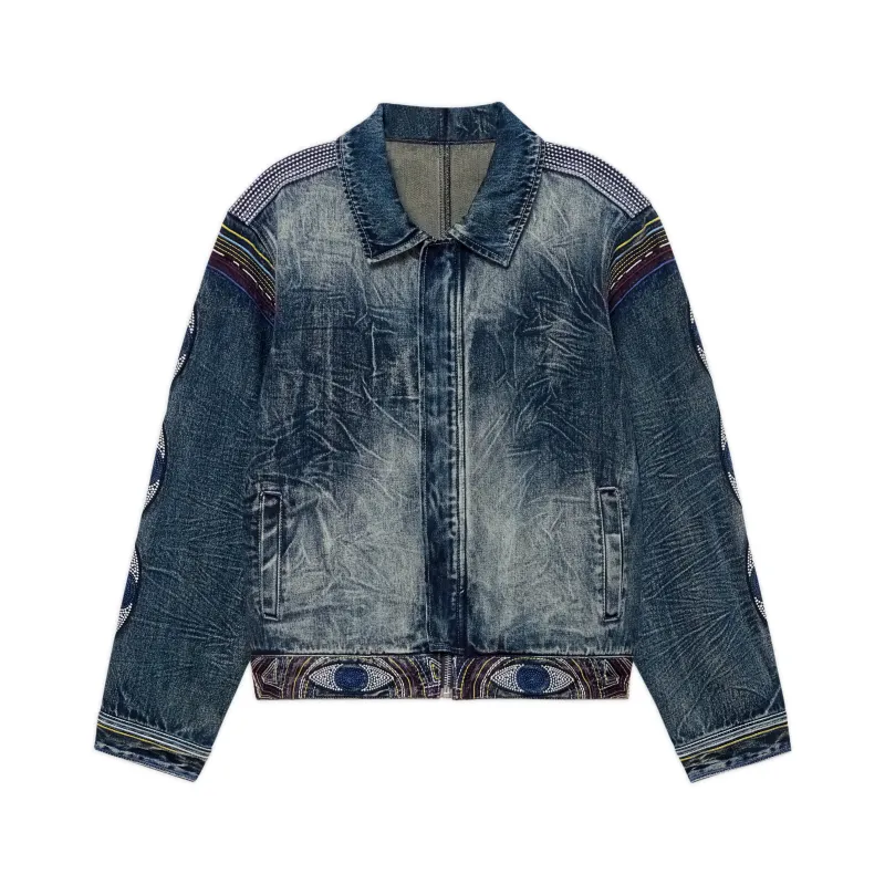Gemstone Eye Embroidery Jean Jacket [Washed Blue] made by KidSuper Studios