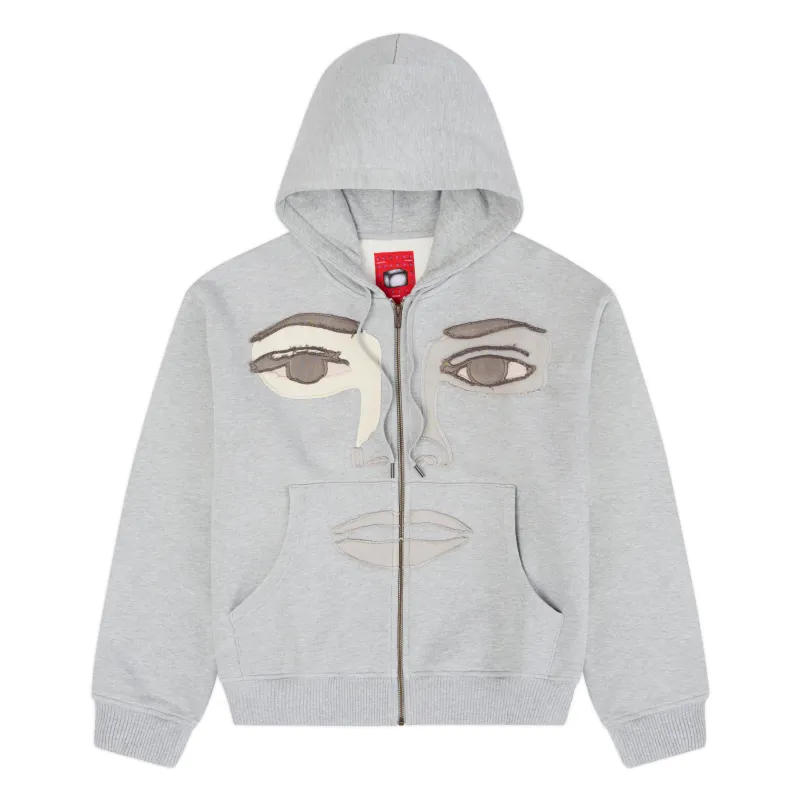 Face Hoodie [Stone Gray] made by KidSuper Studios