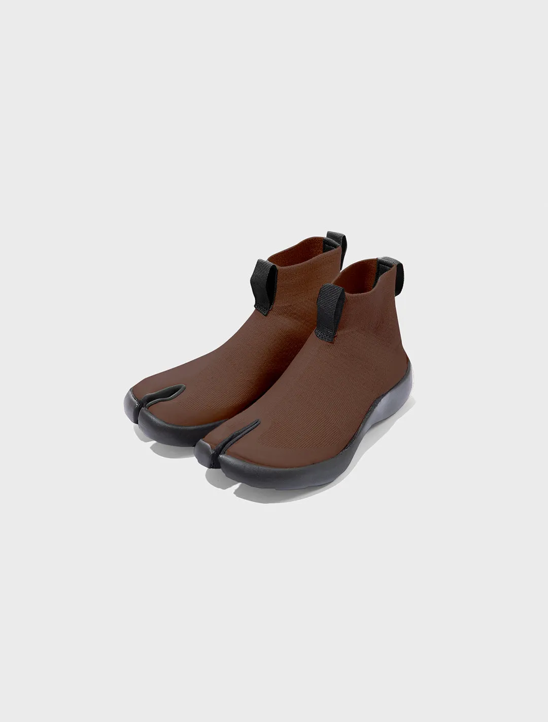Tabi Hightop Men - Chestnut/Black sold by Tabi