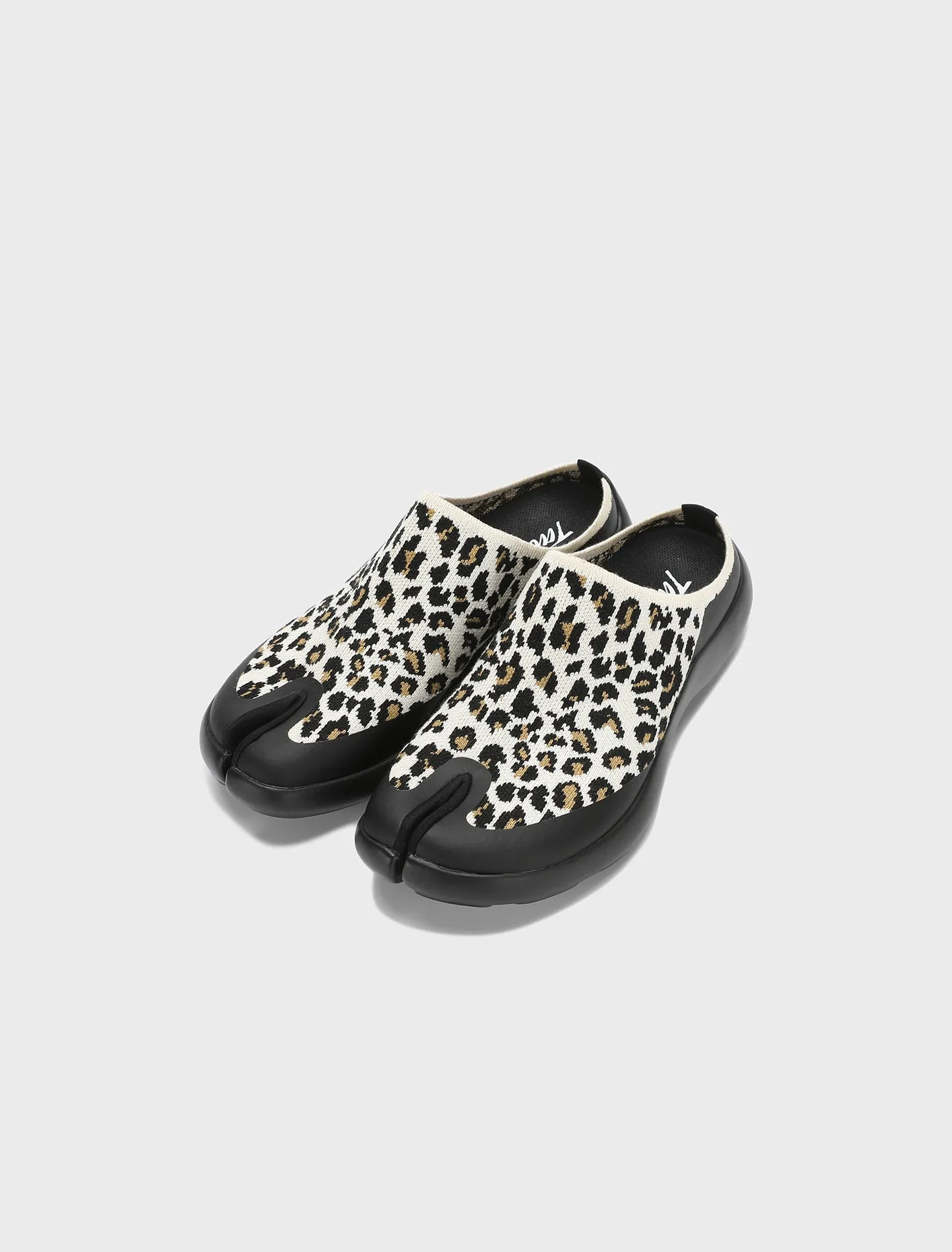Tabi Mules Women - White Leopard sold by Tabi
