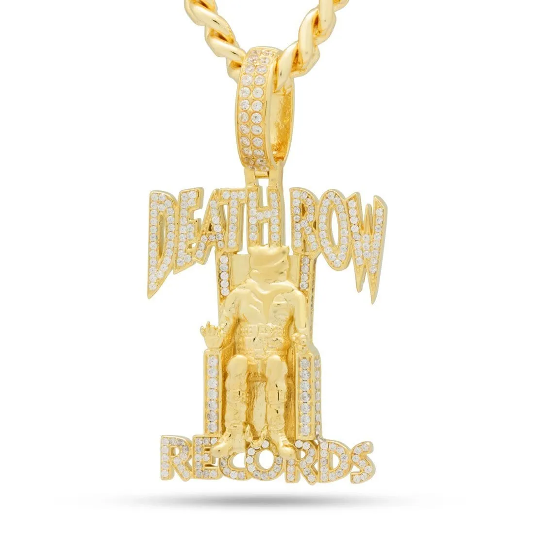 Death Row Records x King Ice - Solid Gold Iced Logo Necklace sold by King Ice product image thumbnail 5