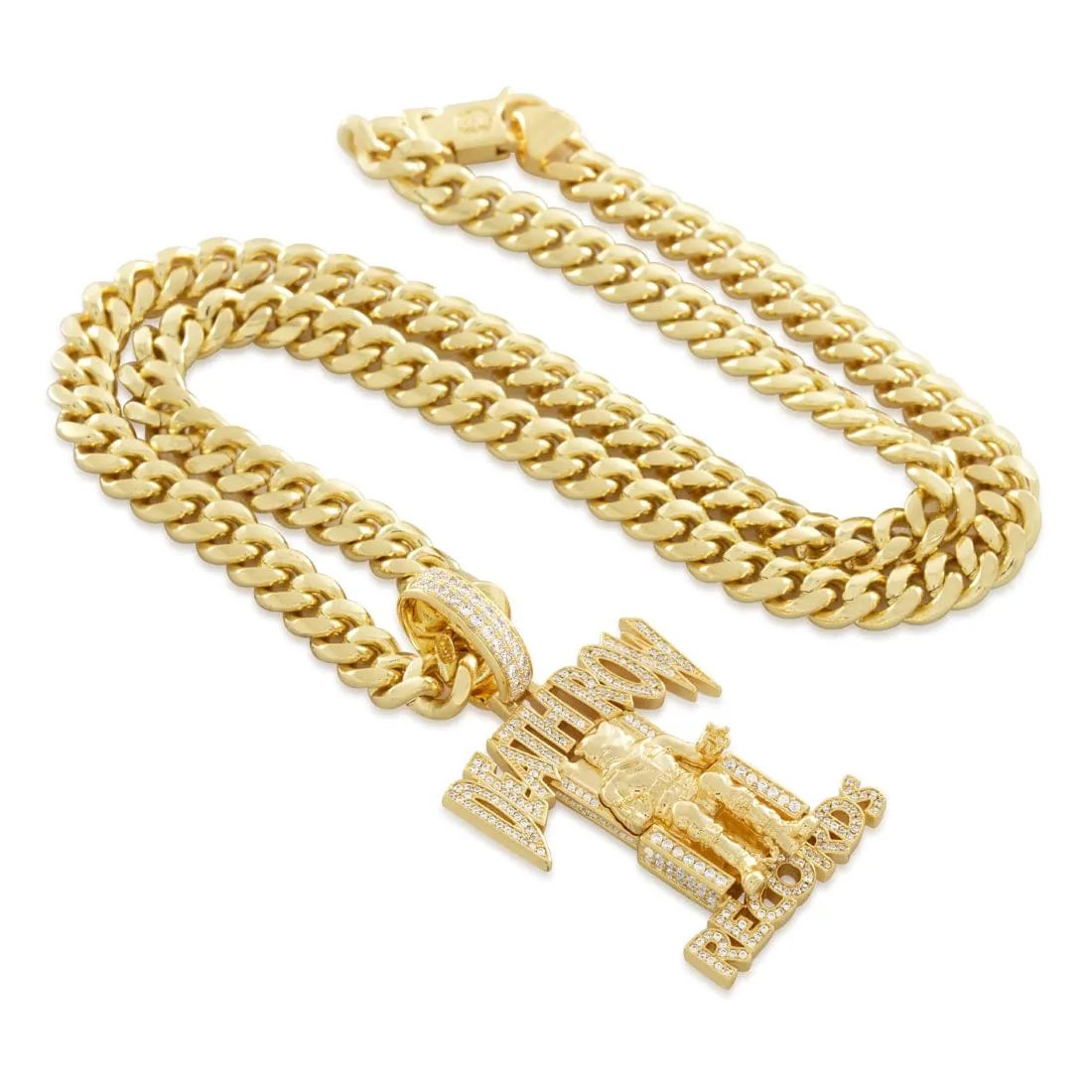 Death Row Records x King Ice - Iced Logo Necklace sold by King Ice product image thumbnail 4