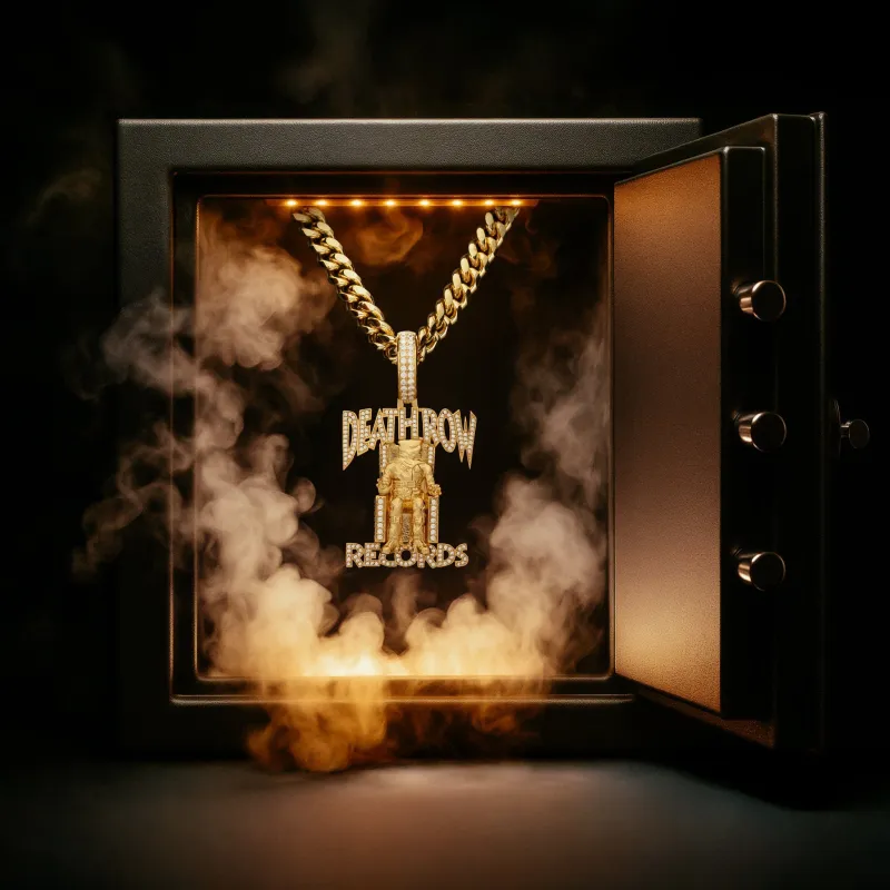 Death Row Records x King Ice - Iced Logo Necklace sold by King Ice