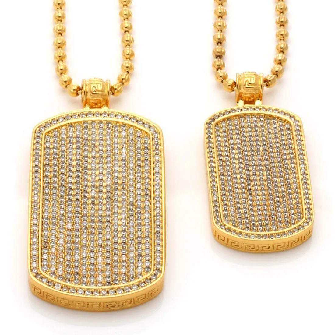 Iced Dog Tag Necklace sold by King Ice product image thumbnail 5