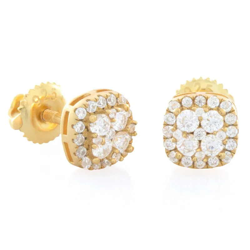 Moissanite Layered Stud Earrings made by King Ice