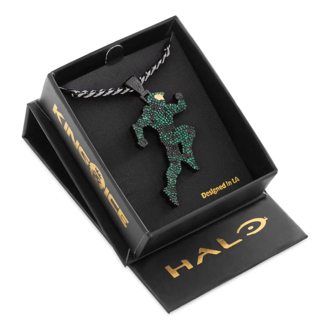 Halo x King Ice - Sprinting Master Chief Necklace sold by King Ice product image thumbnail 4