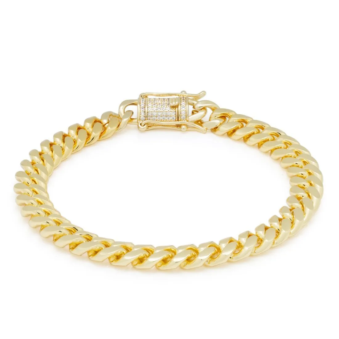 Solid Gold 8mm Miami Cuban Link Bracelet sold by King Ice