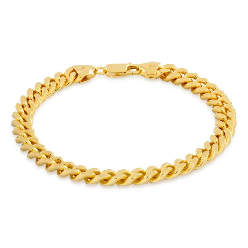 Solid Gold 3mm Miami Cuban Link Bracelet sold by King Ice