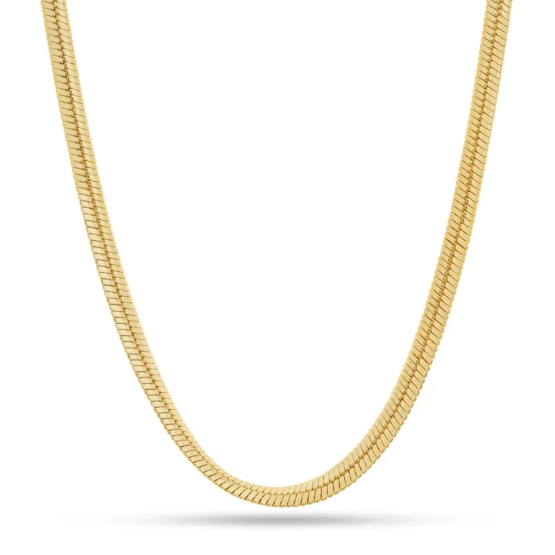 Solid Gold 8mm Thick Herringbone Chain sold by King Ice