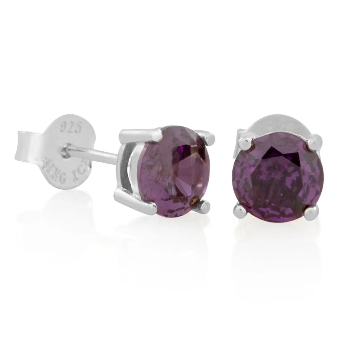 Purple Brilliant-Cut Stud Earrings sold by King Ice product image thumbnail 3