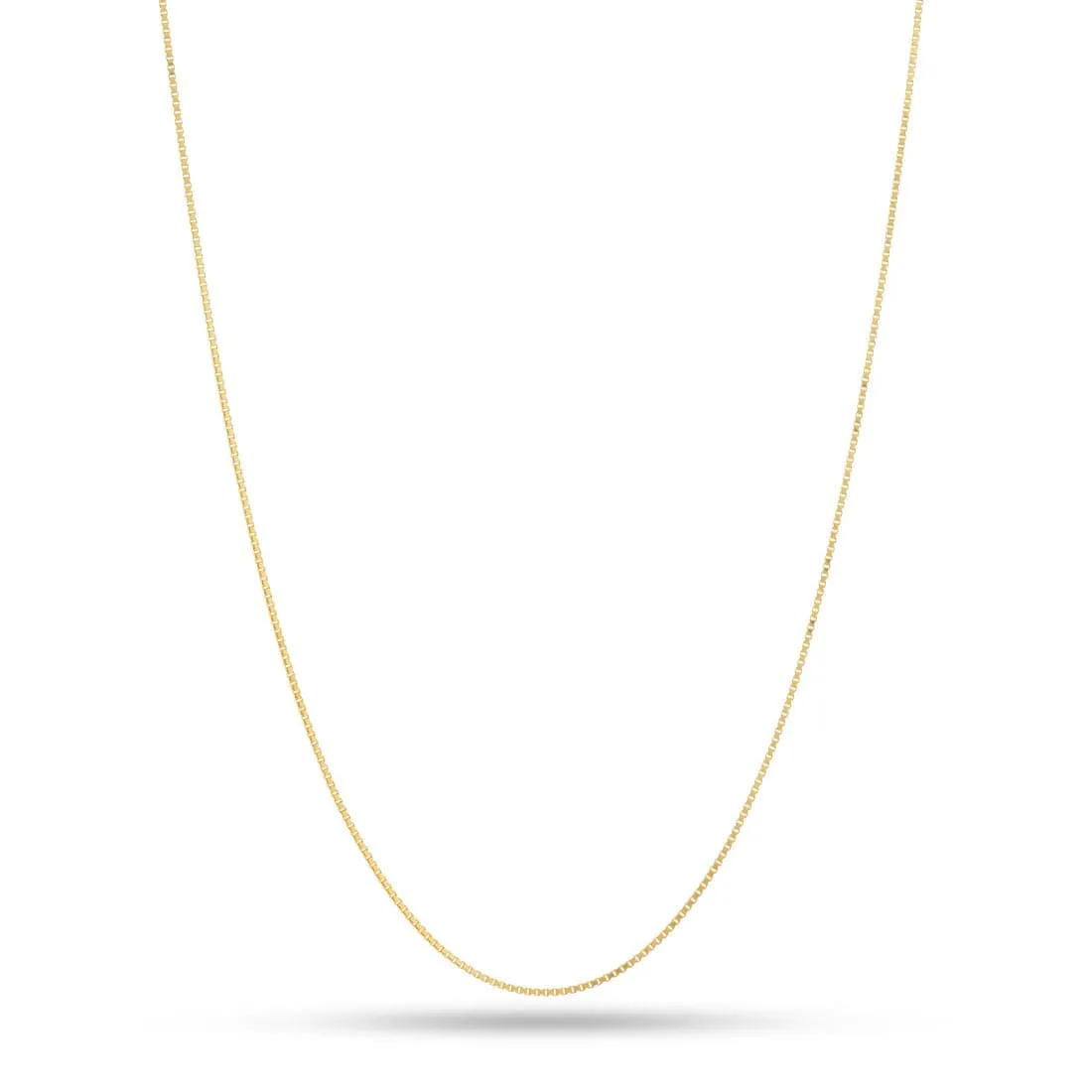 Solid Gold 1mm Box Chain sold by King Ice