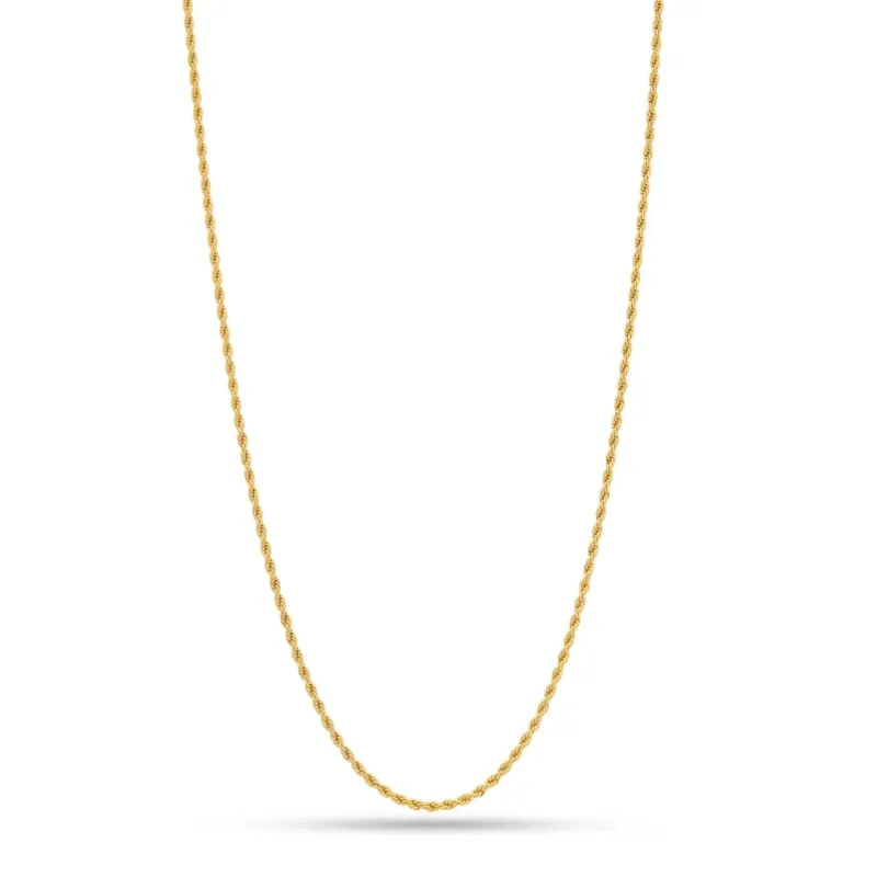 Solid Gold 3mm Rope Chain sold by King Ice