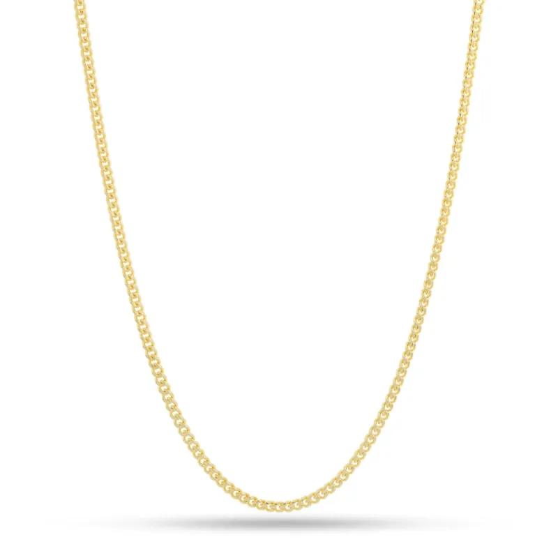 Solid Gold 3mm Miami Cuban Link Chain sold by King Ice