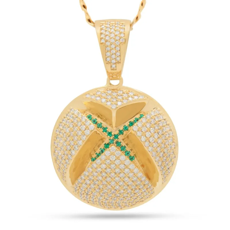 Xbox x King Ice - Solid Gold Sphere Logo Necklace sold by King Ice