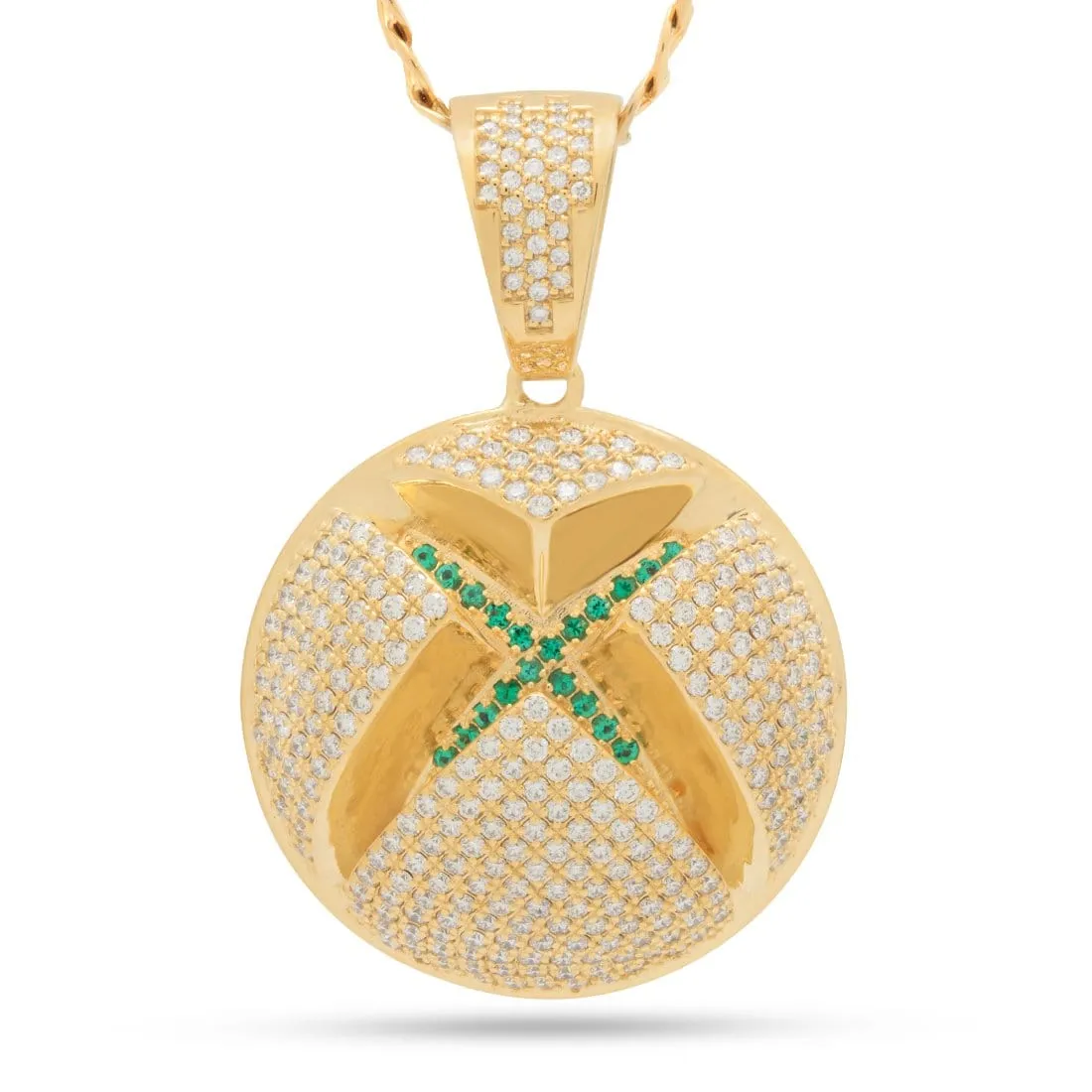 Xbox x King Ice - Solid Gold Sphere Logo Necklace sold by King Ice