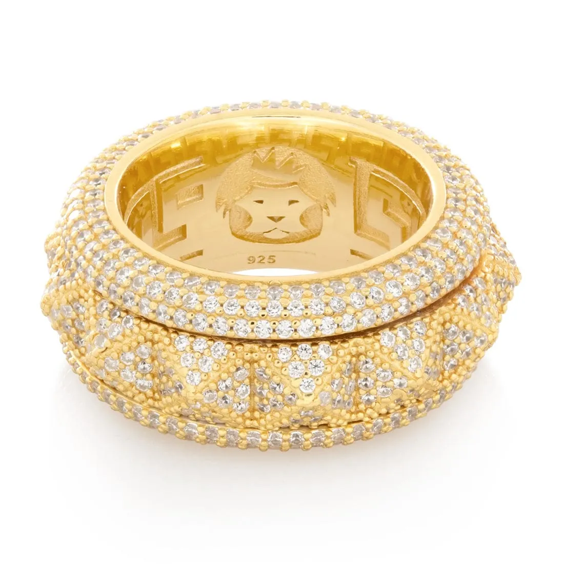 Spike-Studded Icy Spinner Ring sold by King Ice product image thumbnail 2